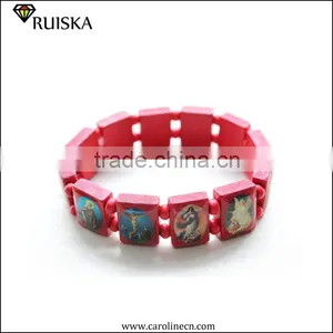 2015 Caroline Fashion Wood Religious Beaded Bracelet thumbnail-2
