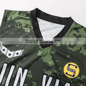 Cheap Price Unisex Submation Reversible Camo Basketball Uniform With Cap thumbnail-3