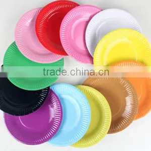 Solid Color High Quality 9'' Round Paper Plates for Quinceanera Favors Quality Choice thumbnail-1