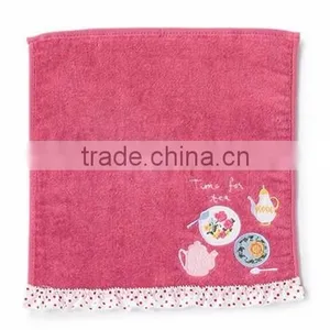 100% Cotton Lace Embroidery Design Face Towel Any Customized thumbnail-2