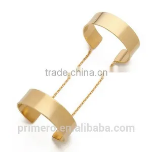 New Euro-American Vintage Two-ring Chains Arm Bangles Alloy Multilayered Bracelet thumbnail-5
