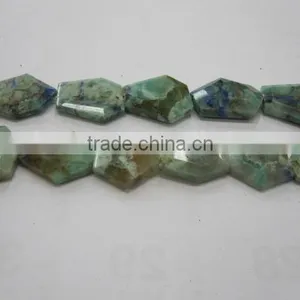 Wholesale Azurite Tumbled Flat Loosen Faceted Gemstone Design thumbnail-1