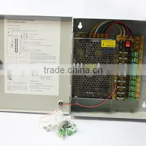 9 Channel DC12V5A CCTV Power Supply Box With AC Input 110V/220V PY-12V5A9C thumbnail-1
