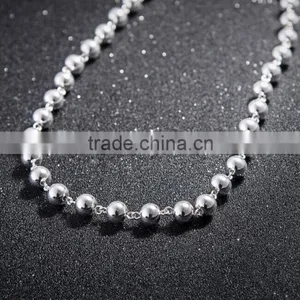 8mm Sterling Beads 925 Sterling Silver Neckalce in Stock thumbnail-6