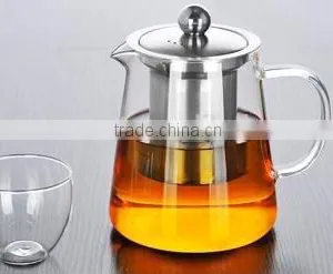 500ml Decal Glass Tea Pot With Stainless Steel Filter thumbnail-4