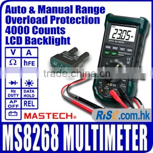 Tester Resistance AC DC Ohm Hz 4000 Counts Voltmeter Mastech MS8268 Multimeter thumbnail-1