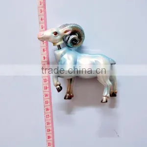 4 Inch Pearl Powder Ram Sheep Plastic Personalized Educational Country Fridge Magnets thumbnail-6