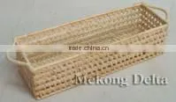 Woven Rattan Bread Basket Natural Color thumbnail-1