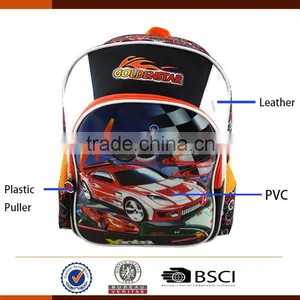 New Cartoon Car Print School Bag for Boys thumbnail-1