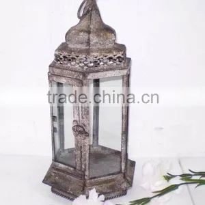 8009488MC- Hexagon Metal Candle Lantern thumbnail-1