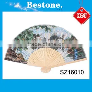 Popular Foldable Souvenir Hand Fan for Wedding thumbnail-5