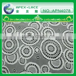 APN4078-white Cotton Lace Fabric for Bra Wholesale Cotton Jacquard Fabric thumbnail-1