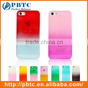 Set Screen Protector And Case For Iphone 5 , Hard Plastic Gradually Changing Color Raindrop Case thumbnail-1