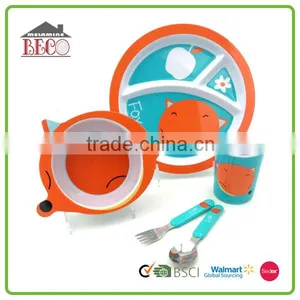 Wholesale 5 Pcs Unbreakable Melamine Western Kids Dinnerware Set thumbnail-1