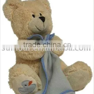 10 " Plush Baby Teddy Bear Hug Blanket thumbnail-1