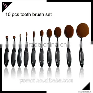 Oval Cosmetic Tooth Brush Makeup Brush Set thumbnail-6