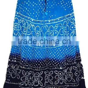 Sequins Work Boho Cotton Long Skirt Lot thumbnail-1