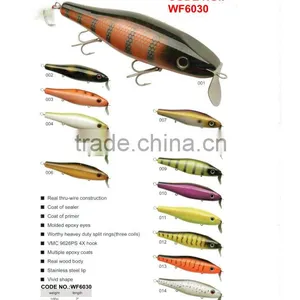 9+ Years Wholesaler & OEM Manufacturer ,Hirun Fishing Tackle,vivid Swim Action Crank Bait Wood Lures WF6030 thumbnail-1