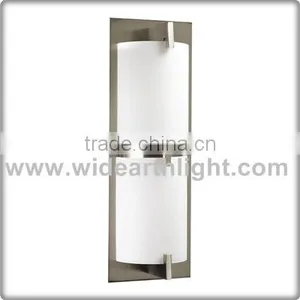 UL CUL Listed 2 Light Hotel Bathroom Sconce In A Satin Nickel Finish W40242 thumbnail-1