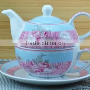 2015 Newly Item One Person New Bone China Coffee Pot and Cup thumbnail-4