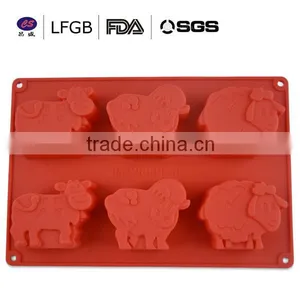 With Stock! Factory Price and Professional Customized Sheep Shape Silicone Cake Mould thumbnail-1