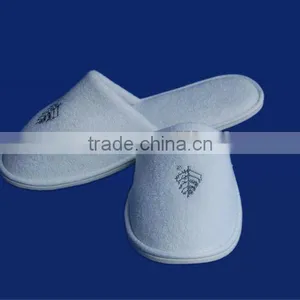 Closed Toe Hotel Velvet Slippers/ Spa Slippers/white Slippers for Hotel thumbnail-1