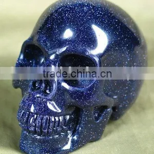 Natural Gemstone Lapis Lazuli Skull thumbnail-1