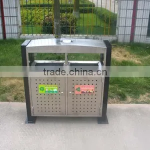 Outdoor Stainless Steel Recycling Bin/eco Friendly Wholesale Recycling Bins thumbnail-1