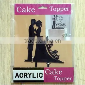 Just Arrival Wedding Acrylic Cake Topper Silhouette Bride and Groom Decoration thumbnail-4