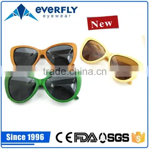 High Quality FDA Wholesale Mirror Lens China Wood Bamboo Sunglasses 2016 Custom Logo Cat.3 Polarized 2016 Wooden Sunglasses thumbnail-1