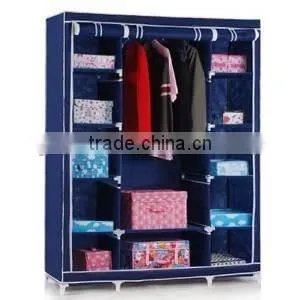 Non-woven Fabirc 2 Door Steel Wardrobe Price thumbnail-1