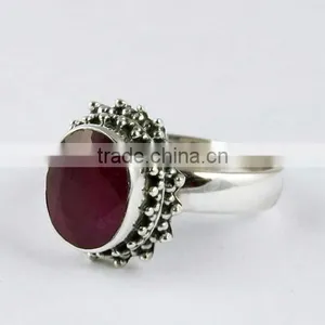 Paradise !! Ruby 925 Sterling Silver Ring, Gemstone Silver Jewellery, Handmade Silver Jewellery thumbnail-3