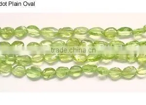 Peridot Smooth Oval Beads thumbnail-1