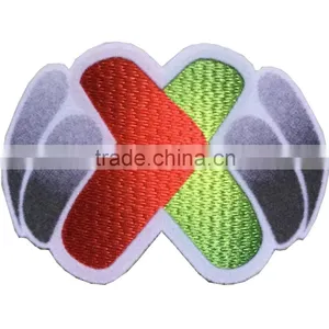 Factory Direct 3D Flocking Patch Iron on Football Patches Iron on Towel Embroidery Patch thumbnail-1