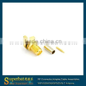 RP SMA Waterproof SMA Bulkhead Connector for RG174 LMR100 RG316 thumbnail-1
