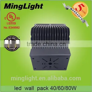 40w 60w 80w DLC UL CUL Led Wall Pack Light , 60 Watt DLC Led Wallpack , 5 Years Warranty thumbnail-5