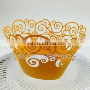 A17 Laser Cut Cupcake Wrapper, Paper Cupcake Wraps Muffin Cup Medium Size Famous Cupcake Cake Decoration Item thumbnail-4