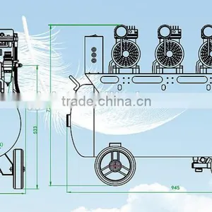 Movable Oilless Silent Dental Air Compressor(TW7503) thumbnail-2
