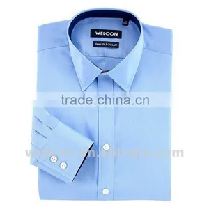 100% Cotton Long Sleeve Classic Business Pinstripe Dress Shirts Design for Man thumbnail-1