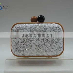 2014 Embroidery Sequin Clutch Box Evening Bag thumbnail-1