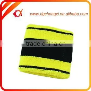 2015 Yellow & Black Stripe Cotton Wristband thumbnail-2