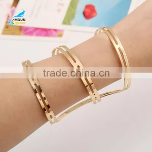 Newest Fashion Golden Metal Cuff Bangles 2016 Bracelet Jewelry thumbnail-5