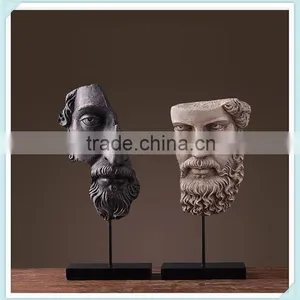Resin Abstract Character Sculpture Abstract Indoor Head Figurine for Home Decoration thumbnail-1