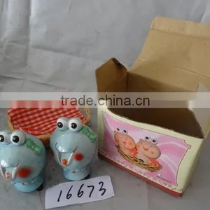 Ceramic Frog Salt and Pepper Shaker Custom Design thumbnail-3
