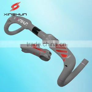 2016 Xinshun Mountain Bikes Carbon Handlebar Mtb Road Bike Accessories Bicycle Parts Grips With Stem BH2209 thumbnail-1