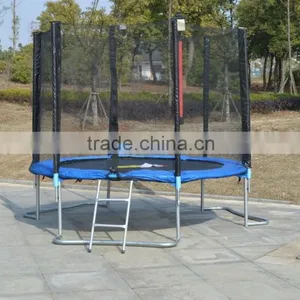 8FT L Shape Leg Round Trampoline With Ladder thumbnail-2