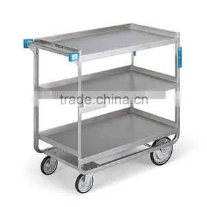 Icegreen Heavy Duty Stainless Steel Dining Cart With 3 Shelves thumbnail-1