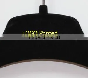 Black Thin Flocking Dress Plastic Hanger thumbnail-6