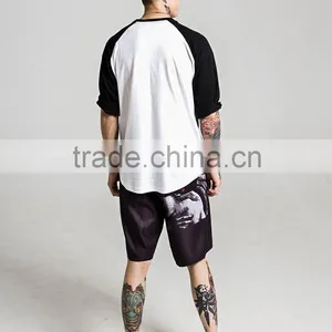 2015 Summer Fashion Full Print 3d t Shirt,black Raglan Sleeves Human Sublimation Printing t Shirts thumbnail-2