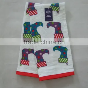 Wholesale Cotton Tea Towel Plain Printed 100% Cotton Kitchen Towel With Dobby Border thumbnail-2
